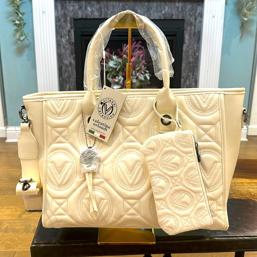 Valentino Orlandi Extra Large Quilted Tote Bag MSRP $359